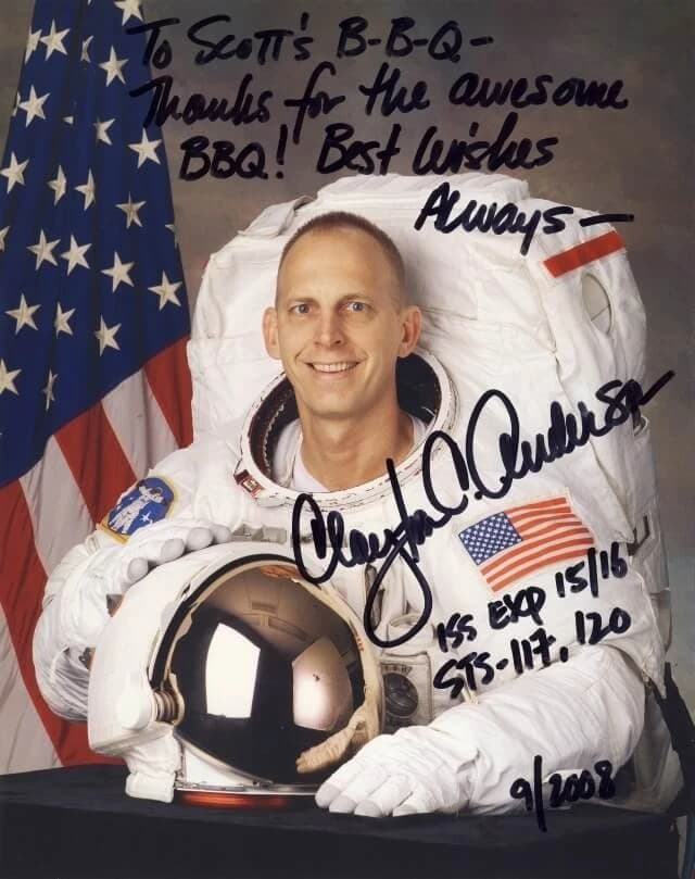 Clayton C. Anderson at Scott's Walk-Up Bar-B-Q